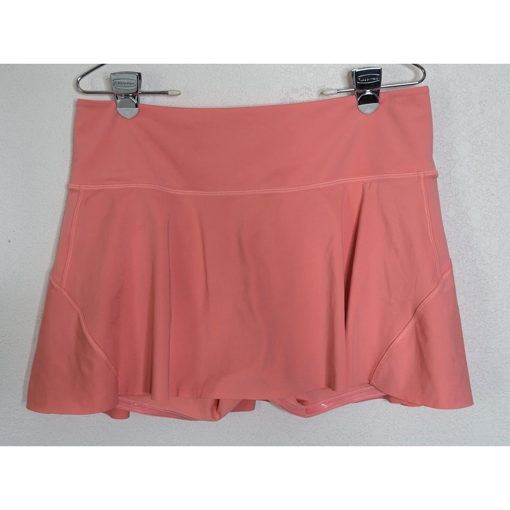 Athleta Ace Tennis Skort Women's L Coral Pink 13.5" High Rise 657545